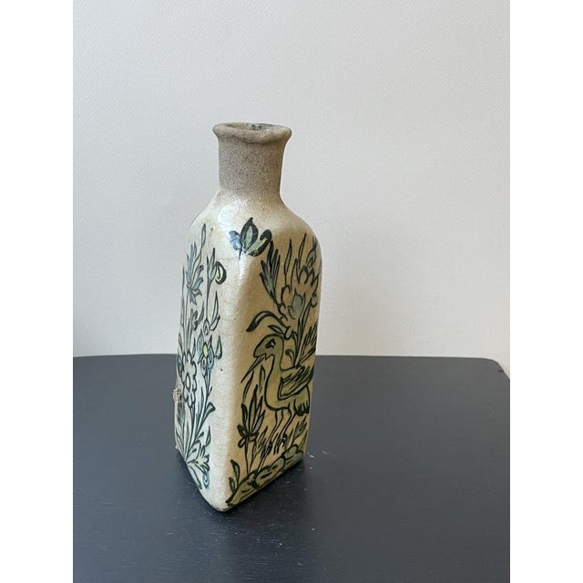 White Triangular Qajar Vase, Set of 2 For Sale - Image 5 of 12