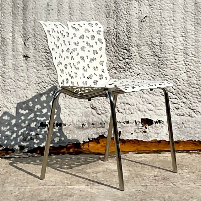 Contemporary Vintage Contemporary Cutout Topiary Chair After Richard Schultz For Sale - Image 3 of 6