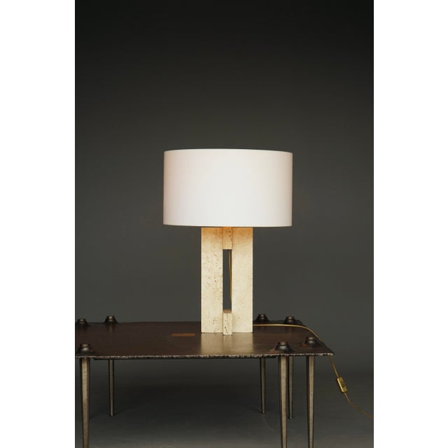 Mid-Century Modern Table Lamp in Travertine, Italy, 1970s For Sale - Image 11 of 12