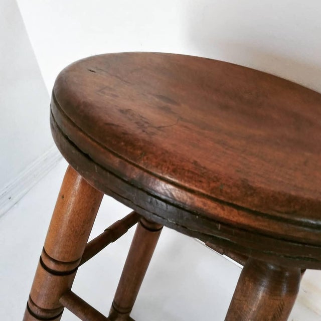 Vintage Farm Pine Bar Stool Chairish