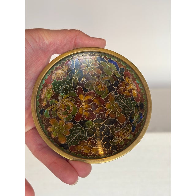 1900 Antique Chinese Etched Dish, 4.25 dia x .5 h, great patina