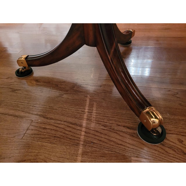 Wood Maitland Smith Mahogany Double Pedestal Dining Table For Sale - Image 7 of 15