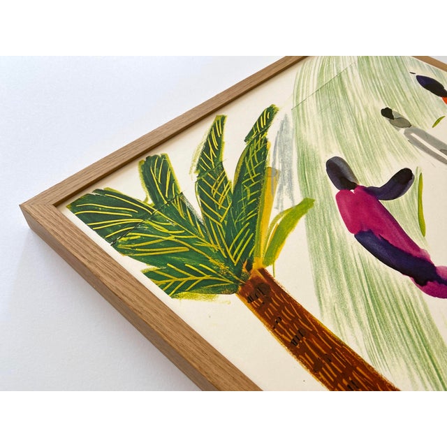 David Hockney David Hockney Vintage 1980 Hand Signed Lithograph Print Framed Limited Edition Pop Art Poster " Skaters-Venice " 1979 For Sale - Image 4 of 12