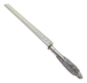 Vintage Italian Sterling Silver 925 Lion Head Ruler Letter Opener by Ottaviani, 1980s