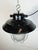 Black Industrial Black Enamel Factory Hanging Lamp from Elektrosvit, 1960s For Sale - Image 8 of 15