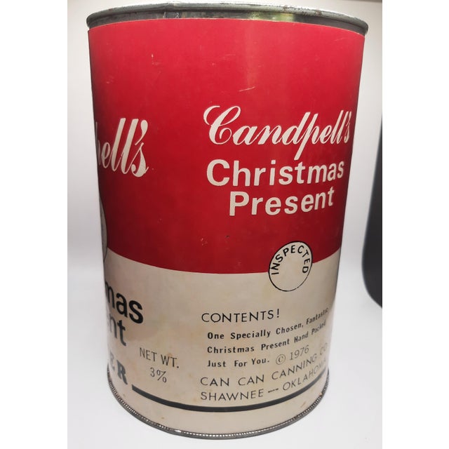 Mid 20th Century XXL Promo Candpells Christmas Present Santa Soup Can Rare For Sale - Image 5 of 12