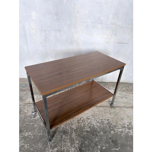 Mid-Century Walnut and Chrome Drinks Trolley, 1960s For Sale - Image 3 of 11