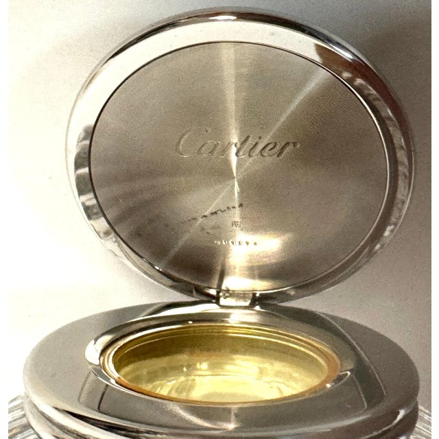 Cartier 'Must de Cartier' Crystal & Silverplate Mellon Inkwell For Sale - Image 4 of 8