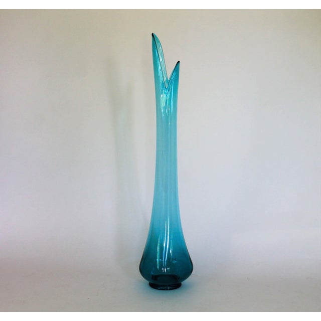 Monumental Blue Viking Glass Vase Chairish
