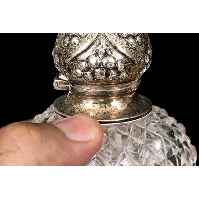 Victorian John Grinsell and Sons Sterling Silver Mounted Crystal Scent Bottle This exceptional nineteenth-century English...