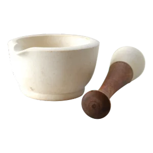 1900's Thomas Maddocks & Sons Pharmacy Apothecary Matt Porcelain Mortar and Pestle