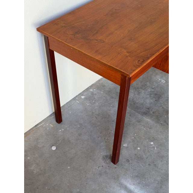 Mid Century Danish Teak Writing Desk With Floating Drawers – Minimalist ... - Anderson Teak Minimalist Scandinavian Design