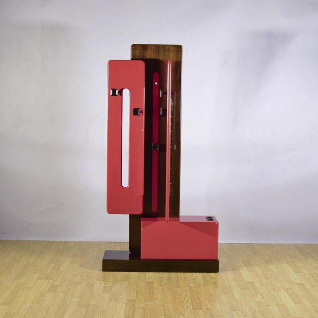 1970s Space Age Red Coat Rack from Luigi Sormani, 1970s For Sale - Image 5 of 9