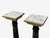 Wood Hollywood Regency, Marble Top Pedestals, Ebonized Wood, Bronze, France, 1960s For Sale - Image 7 of 11