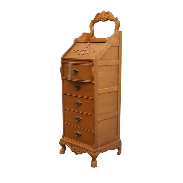 LEXINGTON FURNITURE Victorian Sampler Quarter Sawn Oak 24" Lingerie Chest w. Vanity Mirror 391-3102 64" High 24" Wide...