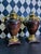 1970s Grand Neoclassical Patinated Metal Urns With Gilt Scroll Handles, Pair, 16" For Sale - Image 10 of 15