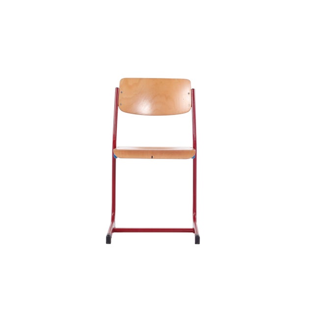 Vintage School Chairs, 1950s, Set of 12 For Sale - Image 4 of 6