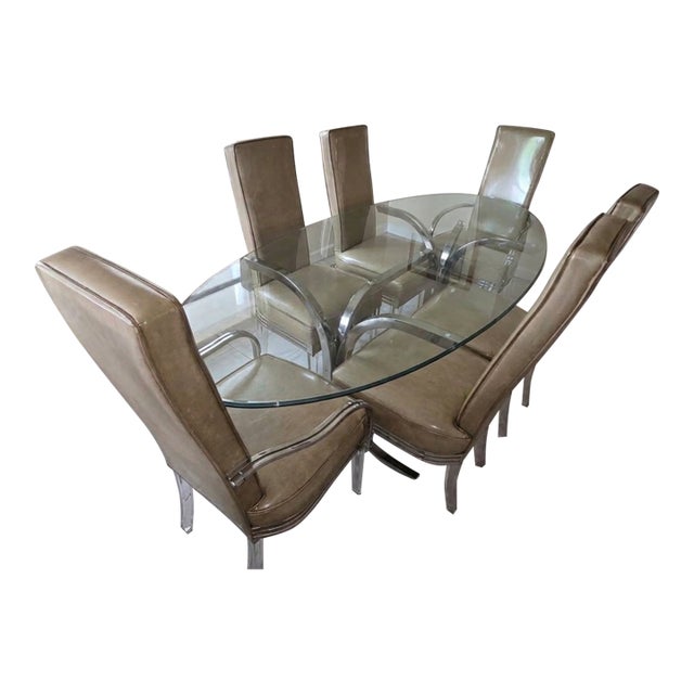 1970s Attributed Charles Hollis Jones Dining Set For Sale