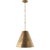 Thomas O'Brien for Visual Comfort Signature Goodman Small Hanging Light in Hand-Rubbed Antique Brass with Hand-Rubbed Antique Brass Shade For Sale