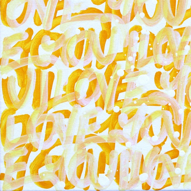 Sunshine on Your Face - Original Graffiti Love Typography Mixed Media Painting For Sale In Los Angeles - Image 6 of 9