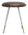 30"H Mid Modern Stool, Dark Brown & Silver For Sale