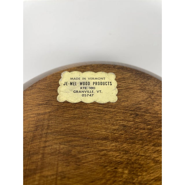 Vintage Handmade Wooden Bowl Made in Vermont For Sale - Image 4 of 7