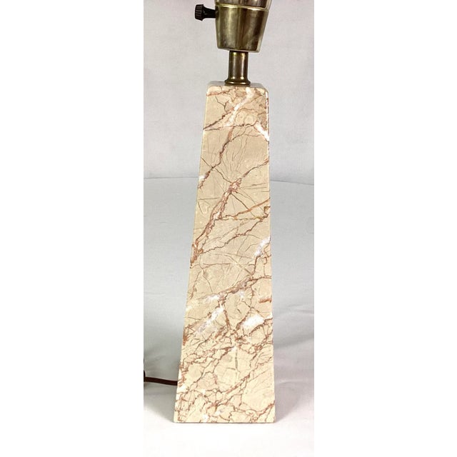 1950s Vermont Marble Obelisk Table Lamp For Sale - Image 4 of 7