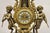 Vintage French Louis XV Style Brevettato Italy Brass & Marble Figural Clock Set For Sale - Image 4 of 16