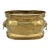 Vintage Gilt Metal Oval Cachepot Planter With Lion Head Ring Handles For Sale