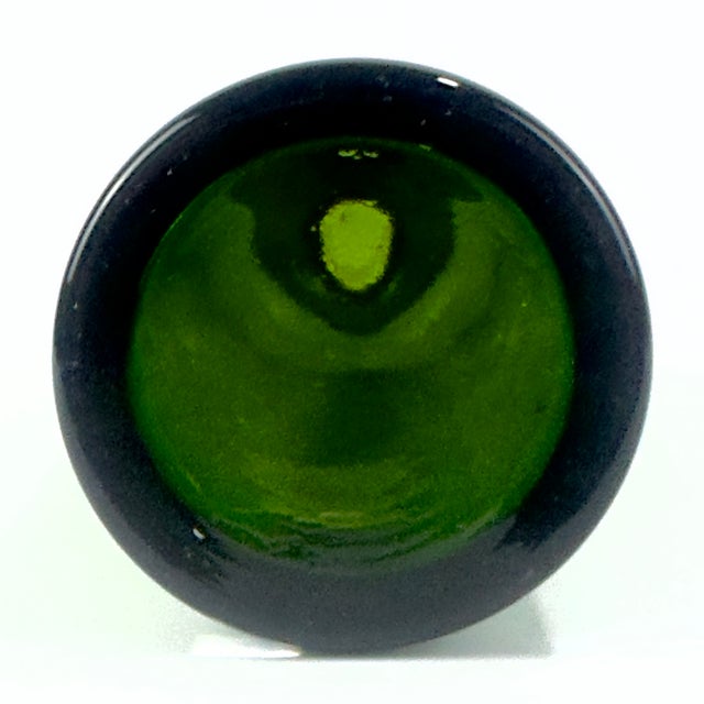 Striking Mid-Century Modern Green Bottle Vase by Otto Brauer for Holmegaard, Circa 1960s For Sale - Image 9 of 9
