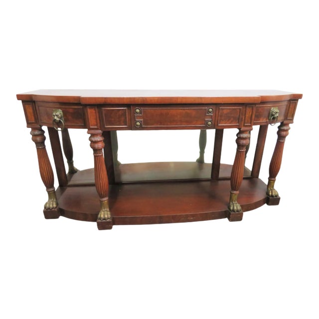 19th Century Regency Mahogany Paw Foot Sideboard For Sale