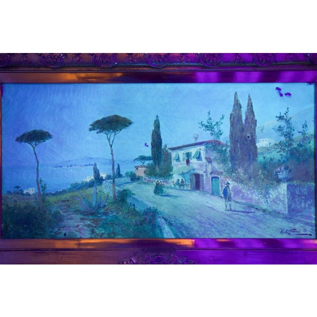 Antique Landscape Painting of Naples by George Fischhof (Austrian, 1849-1914) For Sale - Image 11 of 12