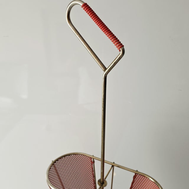 Metal Mid-Century Modern Umbrella Stand in the style of Mathieu Matégot, France, 1950s For Sale - Image 7 of 17