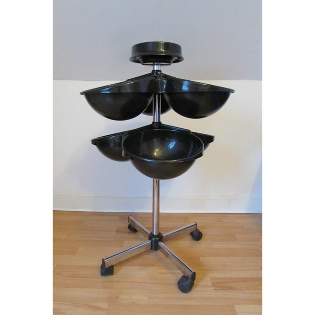 Black Vintage Service Trolley on Wheels, 1970s For Sale - Image 8 of 8