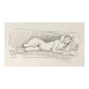 1990s Neil Meitzler Odalisque Drawing
