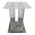 1980s Vintage Postmodern Design Sculptural Clear Lucite Side Table / Pedestal For Sale