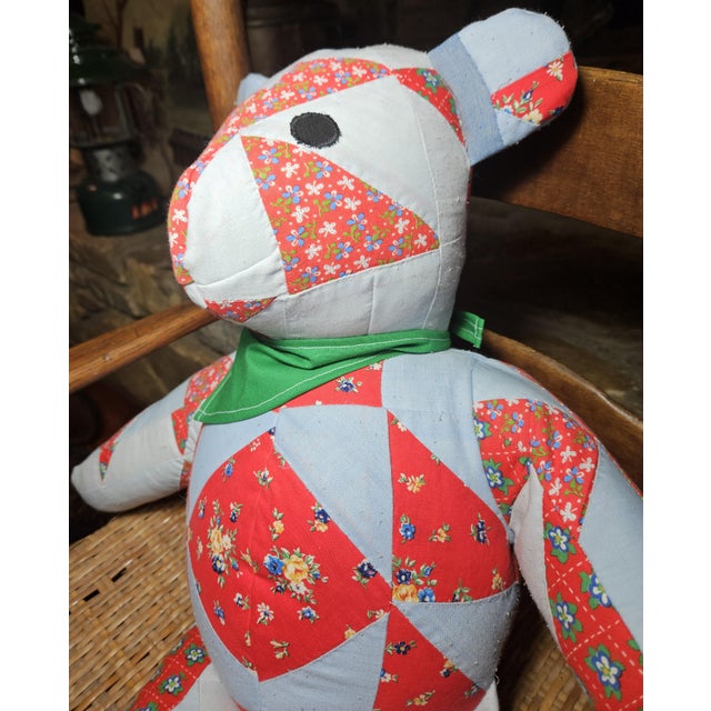 Vintage Quilted Bear For Sale In Charlotte - Image 6 of 12