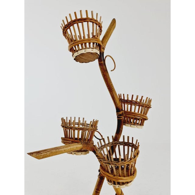 Wood German Plant Stand, 1950s For Sale - Image 7 of 11