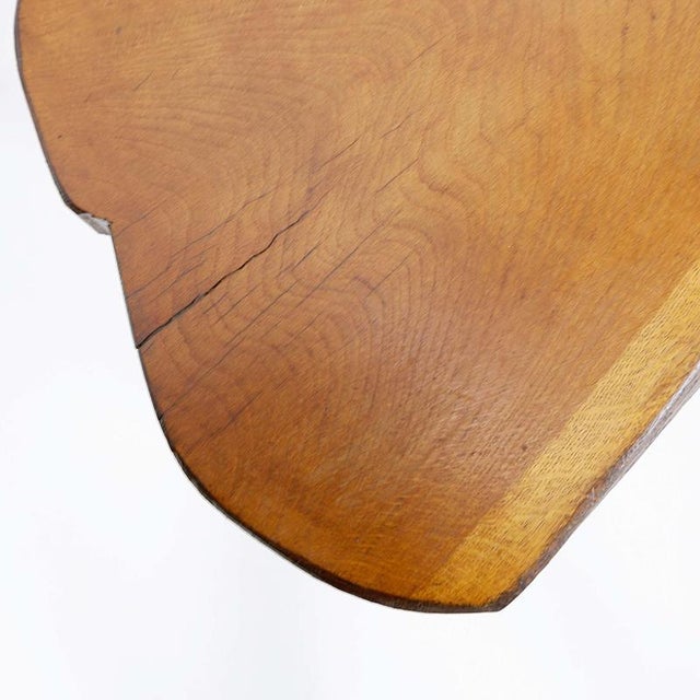 Brown Vintage Brutalist Coffee Table in Wood, 1960s For Sale - Image 8 of 14