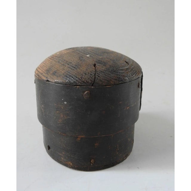 Rustic Small Antique Bentwood Oval Spice Box For Sale - Image 3 of 9