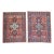Pair of Antique Persian Serapi Heriz Square Rugs For Sale