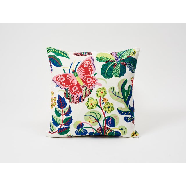 Schumacher Pillow in Exotic Butterfly Spring Print For Sale In Charlotte - Image 6 of 7