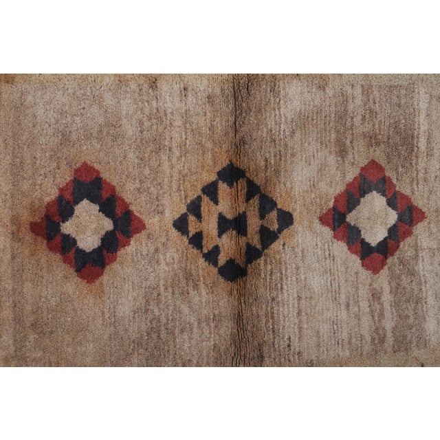 Vintage Angora Wool Turkish Shaggy Rug 3'1'' X 4'9'' For Sale - Image 6 of 10