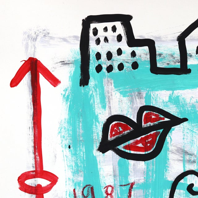 2020s Heel Me Up - Original Pop Street Art Acrylic Painting on Newspaper by Gary John For Sale - Image 5 of 7
