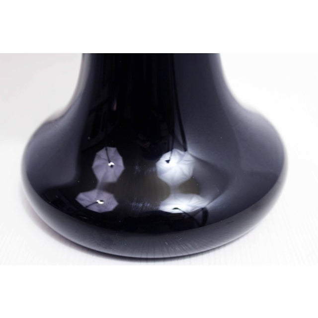 Black Glass Bulb Table Lamp, 1980s For Sale - Image 8 of 11