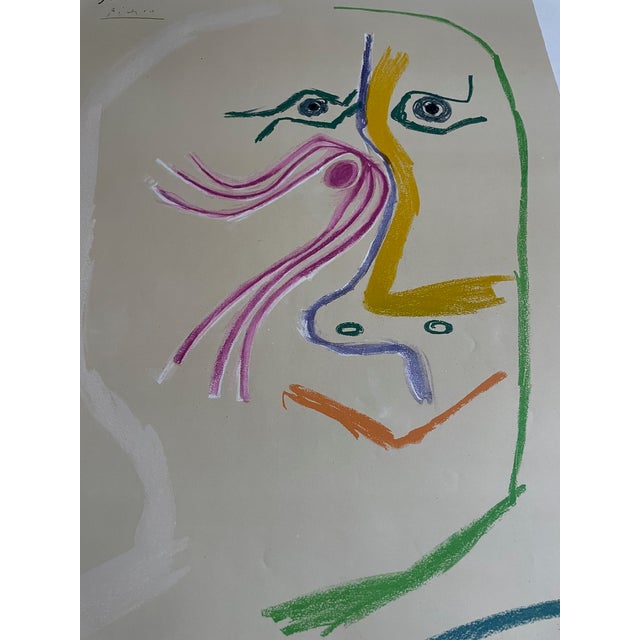 Printmaking Materials 1960s Pablo Picasso, Hommage a René Char, Musee D’Art Moderne De Ceret, Mourlot, Paris by Henri Deschamps For Sale - Image 7 of 11