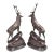 Late 20th Century Bronze, After Jules Moigniez, Patinated, French, Stag Sculptures, Set of 2 For Sale