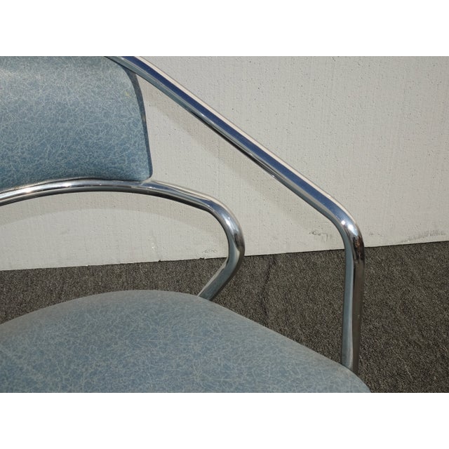 Vintage Mid Century Modern Lowenstein Chrome Chair Made in Italy For Sale - Image 9 of 13