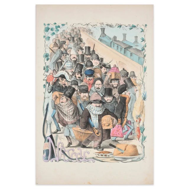 Christmas - Lithograph by A. Maganaro - 1872 1872 For Sale - Image 3 of 3