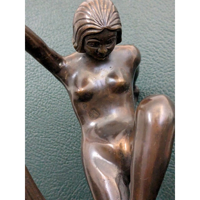 Art Deco Dancing Girl, 20th Century, Bronze For Sale - Image 3 of 16